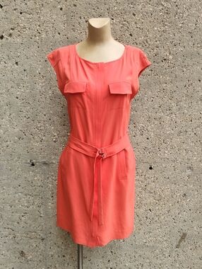 Judith & Charles coral dress